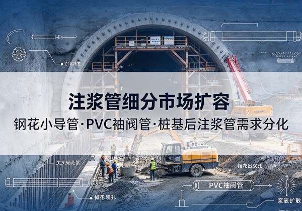 鹤峰注浆管细分市场扩容，隧道钢花小导管、PVC 袖阀管、桩基后注浆管需求分化